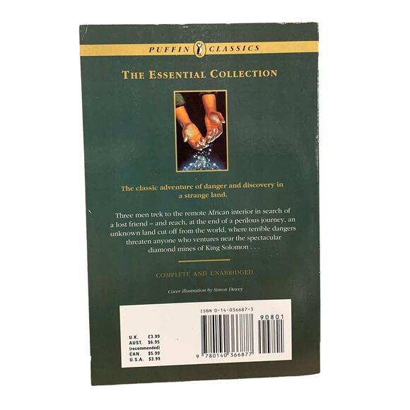 Vintage 1994 King Solomon's Mines H Rider Haggard Puffin Classics Paperback Book - Picture 2 of 2
